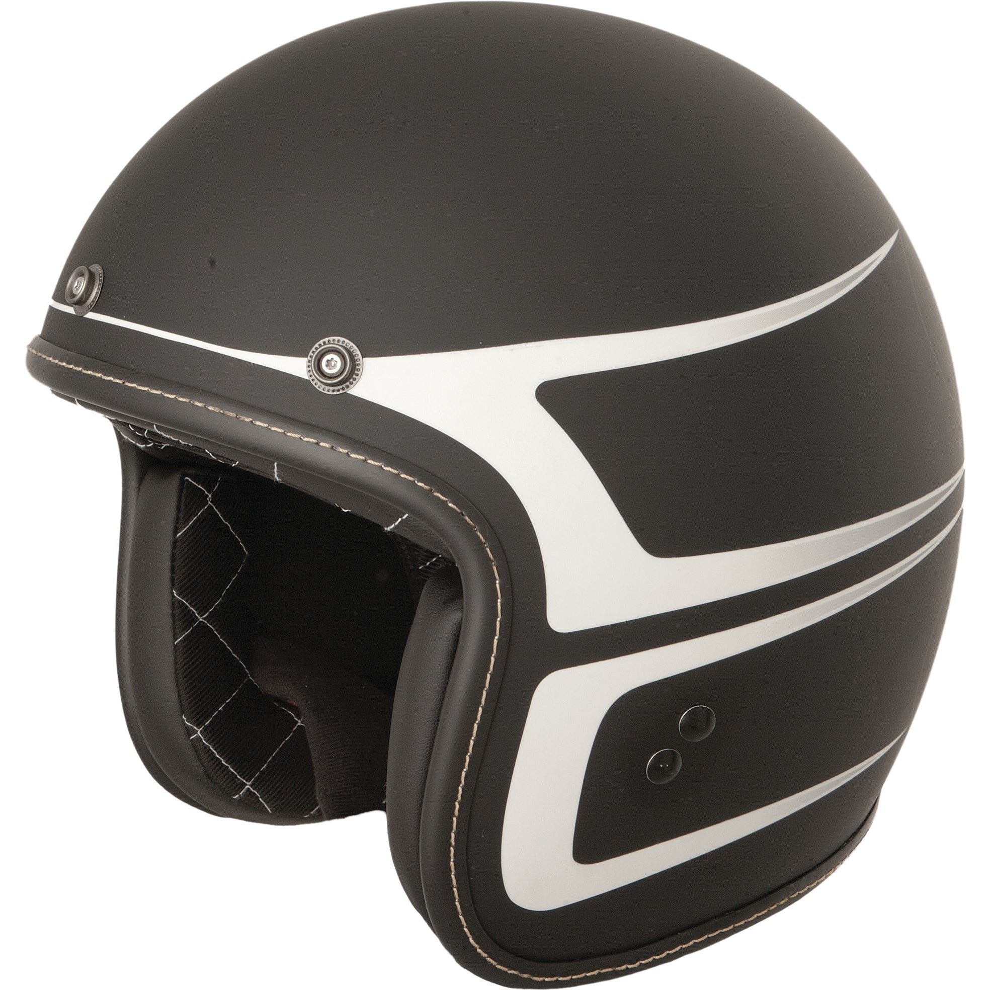 FLY RACING .38 SCALLOP HELMET MATTE BLACK/WHITE MD