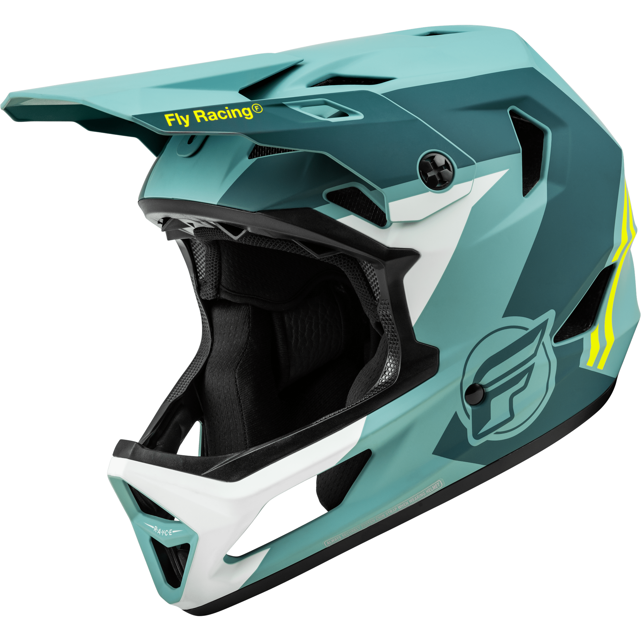 FLY RACING YOUTH RAYCE BICYCLE HELMET MATTE BLUE STONE/HI-VIS YM