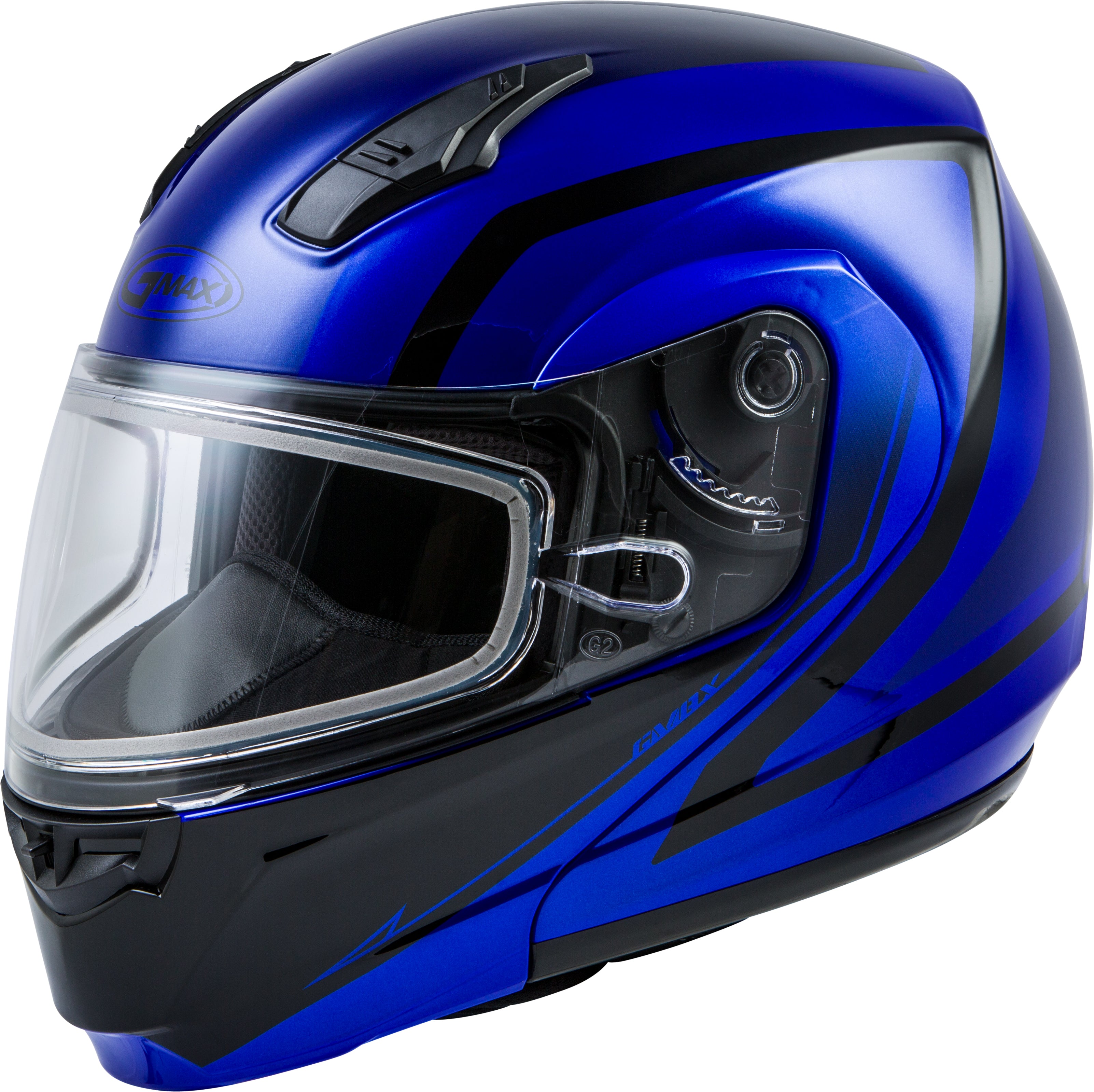 GMAX MD-04S MODULAR DOCKET SNOW HELMET BLUE/BLACK LG