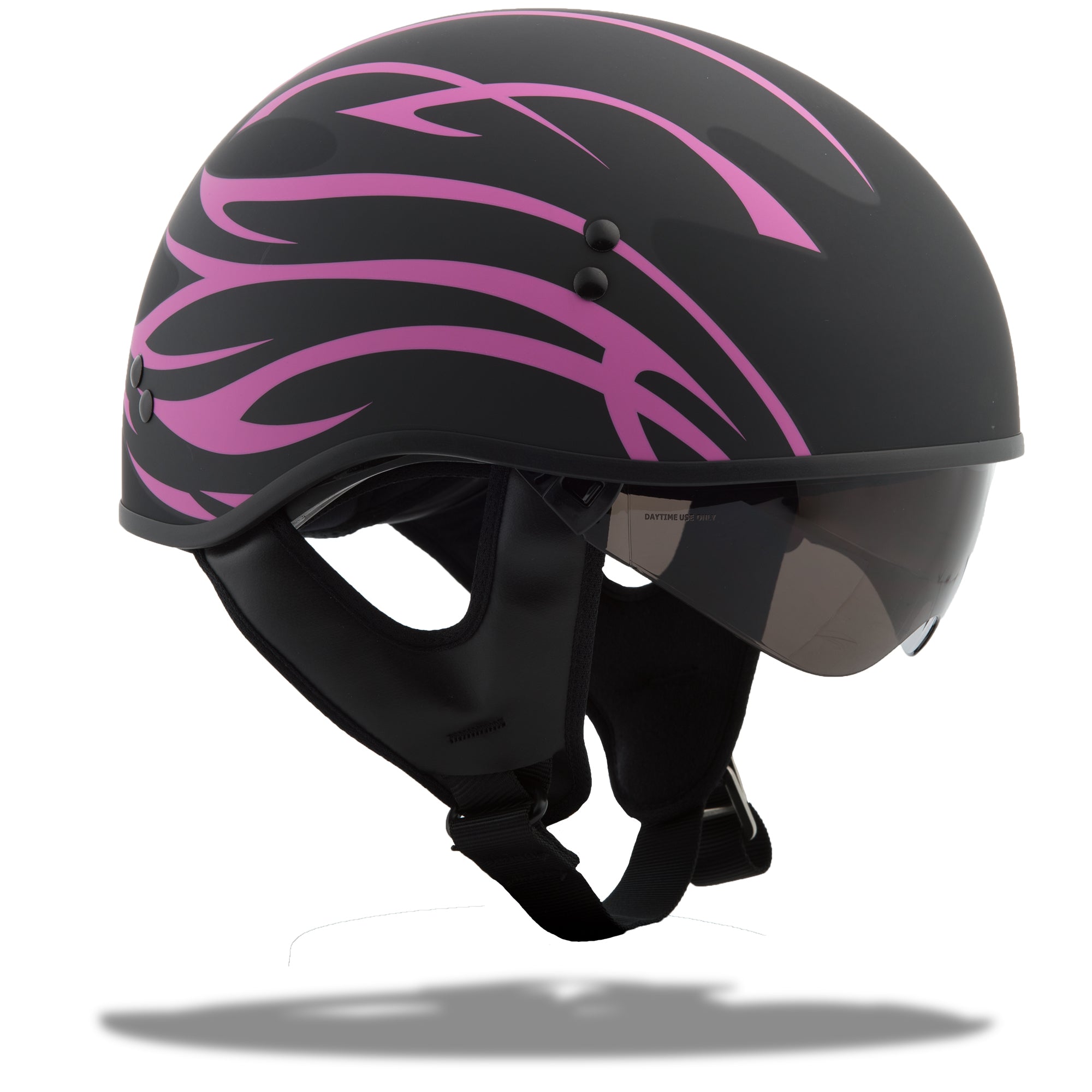 GMAX GM-65 GRIT NAKED HELMET MATTE BLACK/PINK L