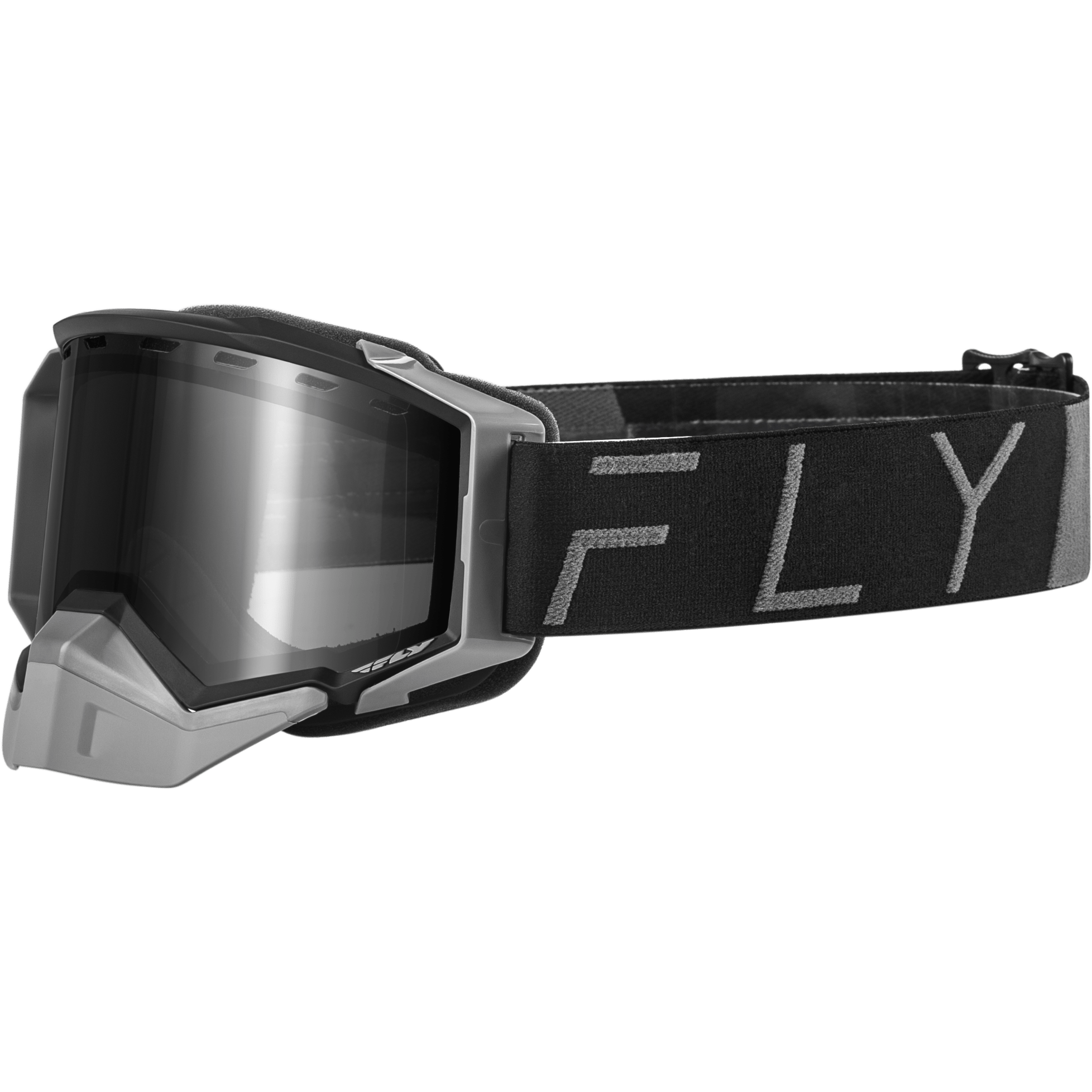 FLY RACING ZONE PRO SNOW GOGGLE BLACK/GRY W/ POLARIZED SMOKE LENS