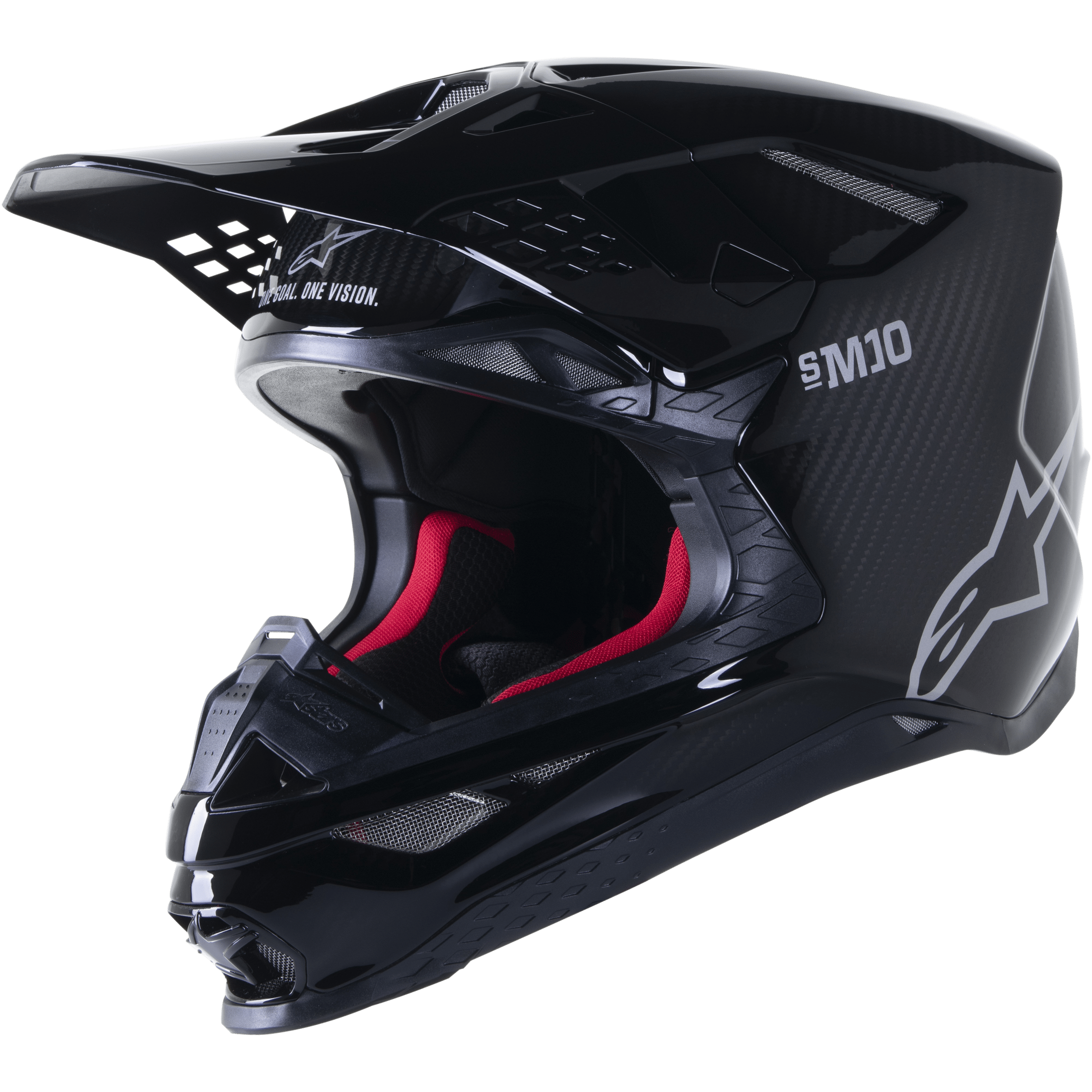 ALPINESTARS SUPERTECH S-M10 SOLID HELMET BLACK GLOSSY/CARBON LG