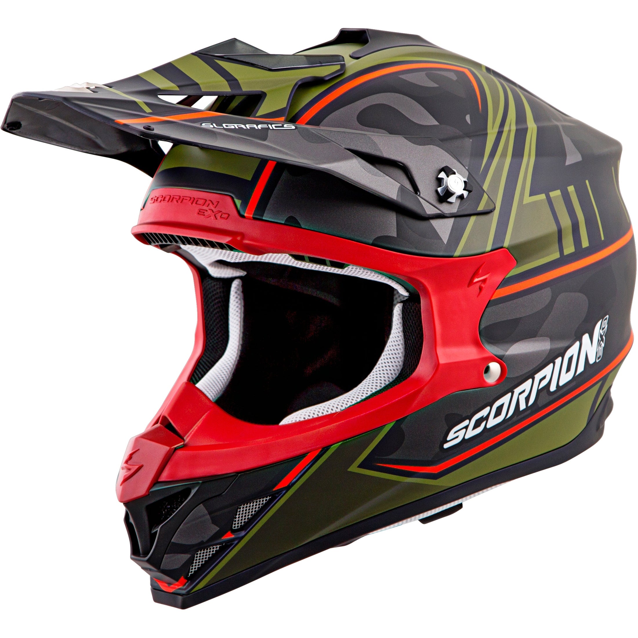 SCORPION EXO VX-35 OFF-ROAD HELMET MIRAMAR MATTE GREEN LG