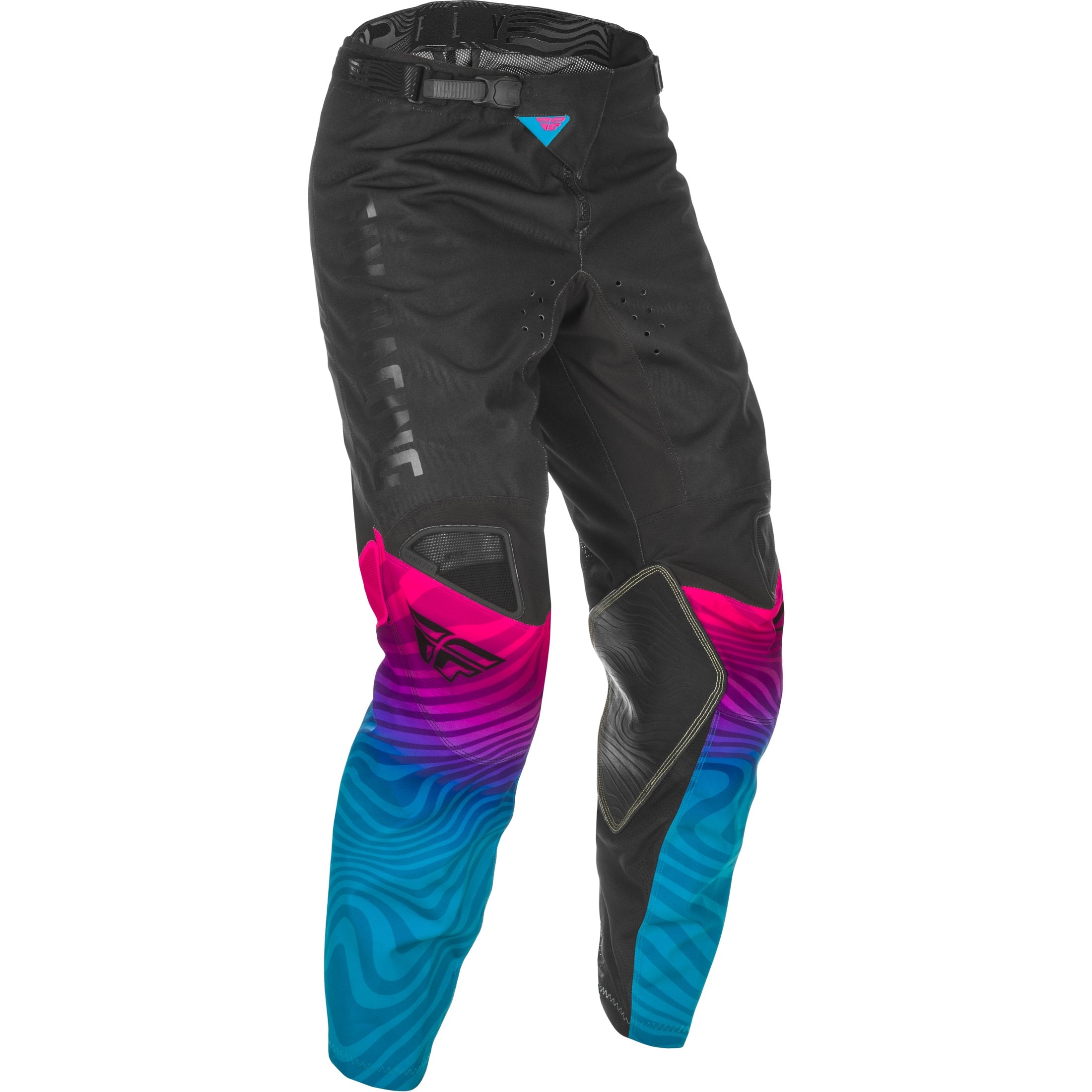 FLY RACING KINETIC S.E. PANTS BLACK/PINK/BLUE SZ 28
