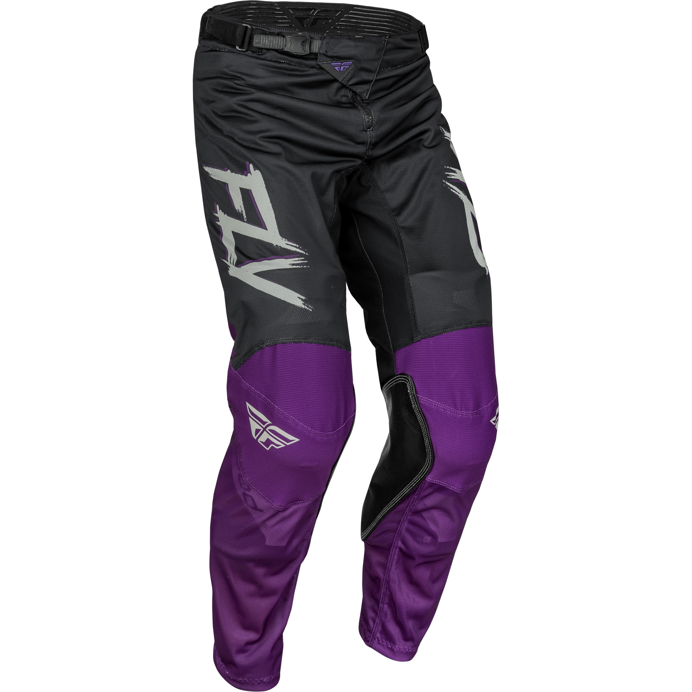 FLY RACING KINETIC MESH RAVE PANTS BLACK/PURPLE/SILVER SZ 34