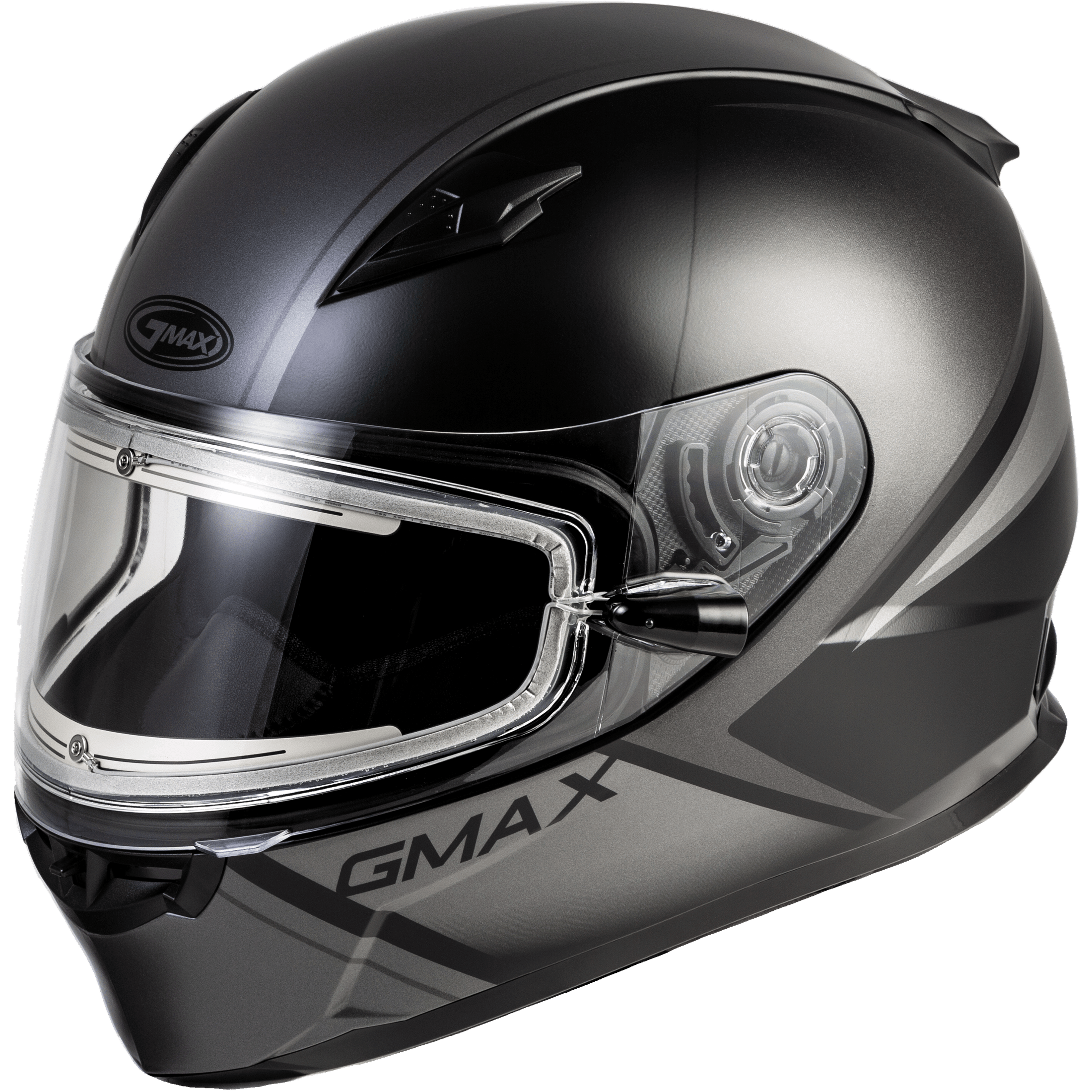 GMAX FF-49S HAIL SNOW HELMET W/ELEC SHIELD MATTE BLACK/GREY 2X