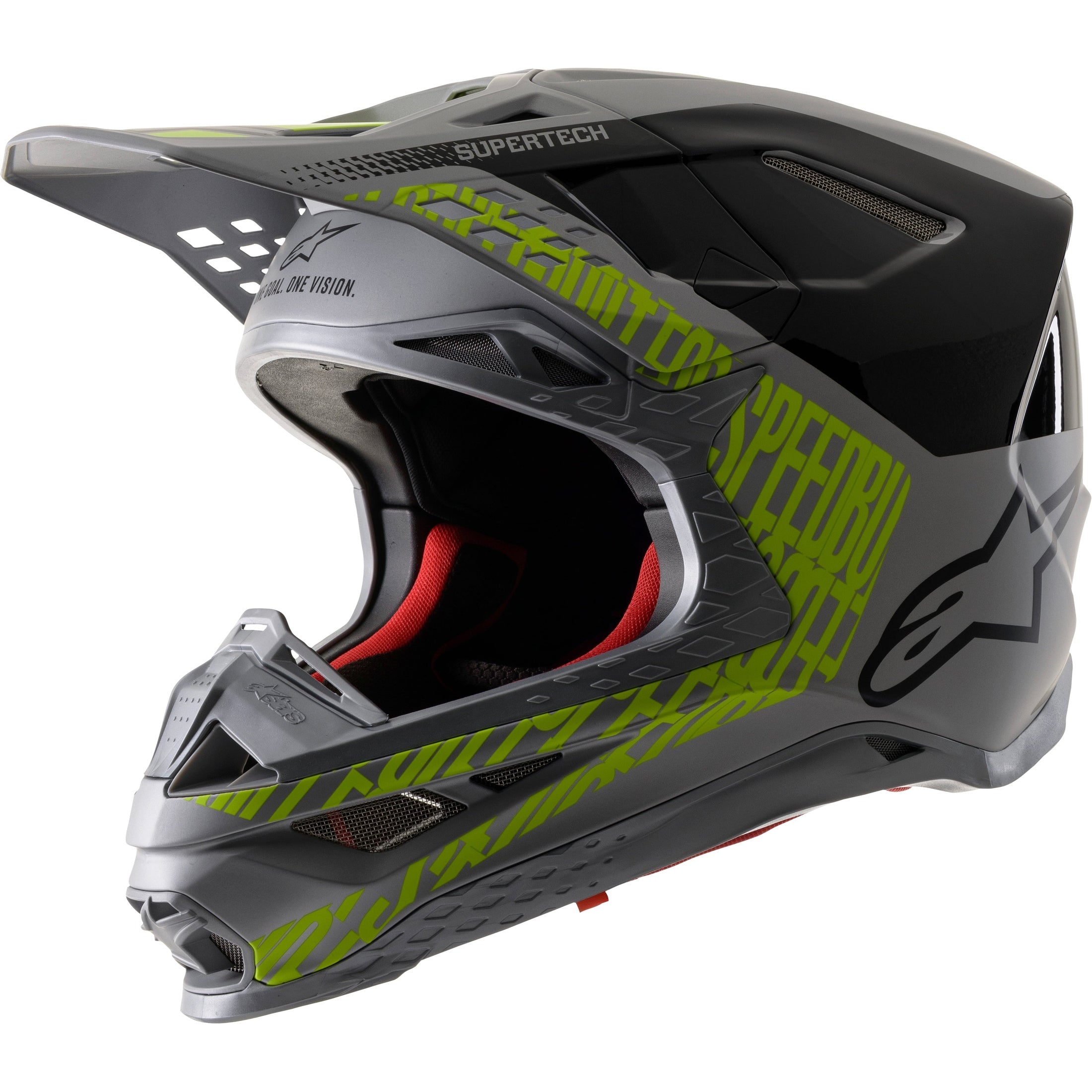 ALPINESTARS S.TECH S-M8 TRIPLE HELMET SILVER/BLACK/YELLOW FLUO MD