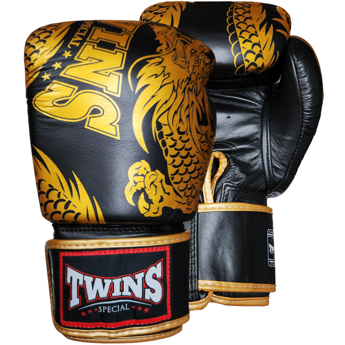 Boxing Gloves Twins Special FBGV-49 Gold Black Fancy - 10 OZ