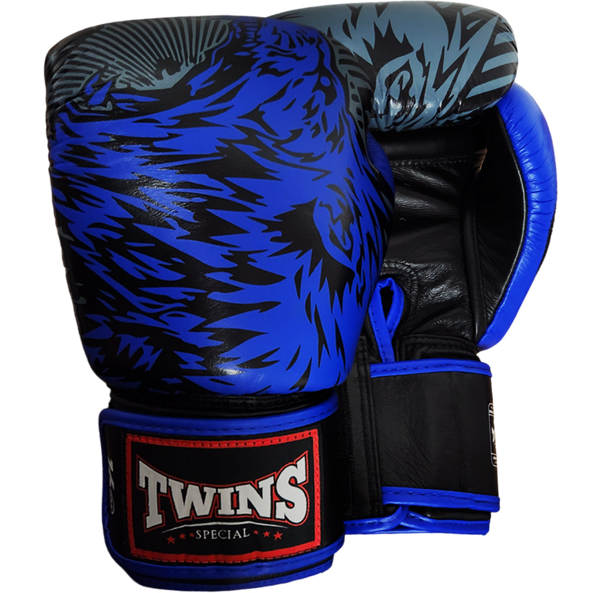 Boxing Gloves Twins Special FBGV-50 Wolf Blue Fancy - 10 OZ