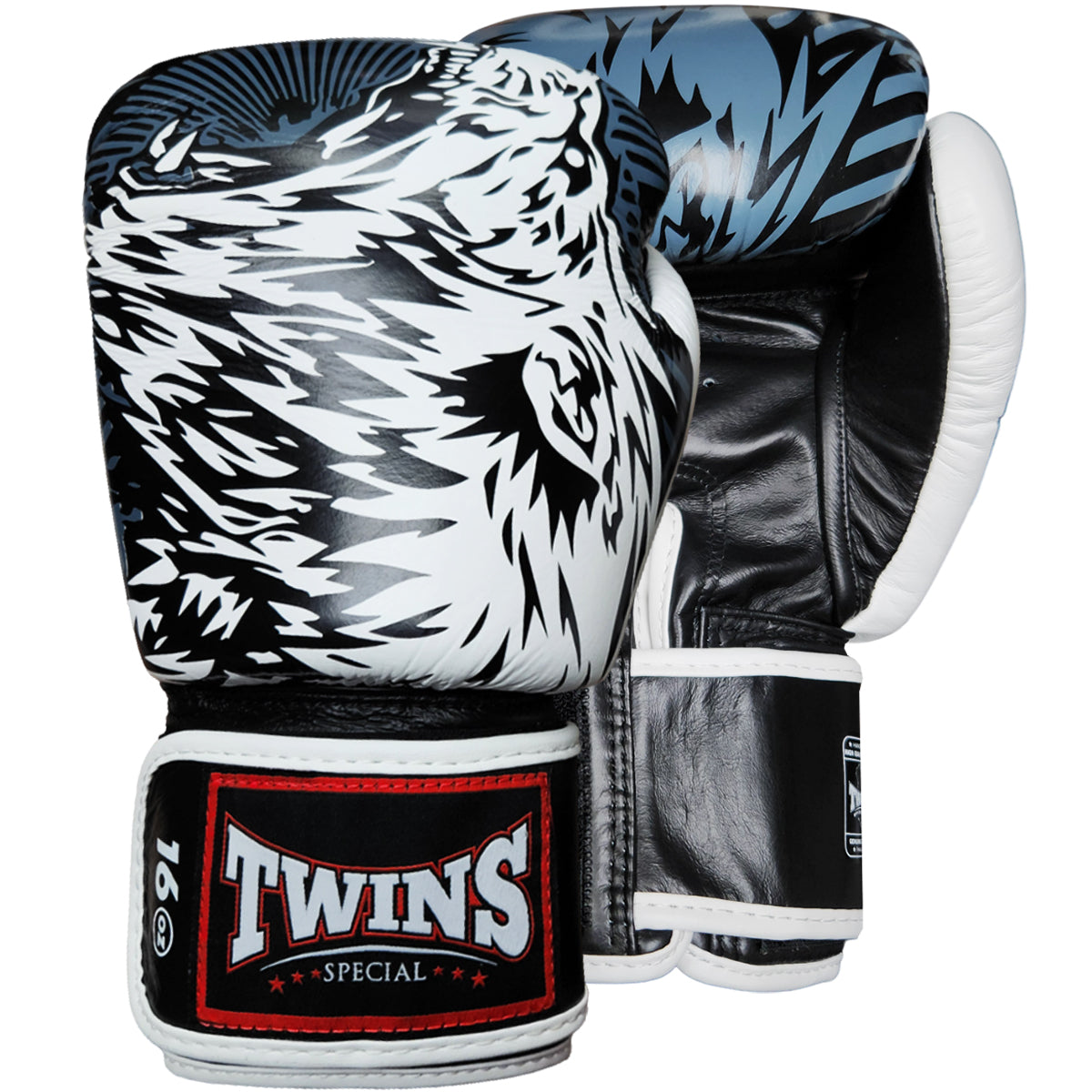 Boxing Gloves Twins Special FBGV-50 Wolf White Fancy - 10 OZ