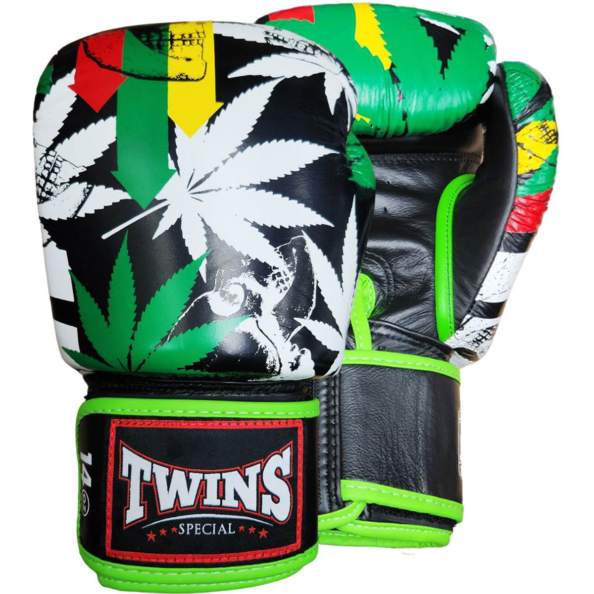 Boxing Gloves Twins Special FBGVL3-54 Grass Green Fancy - 12 OZ