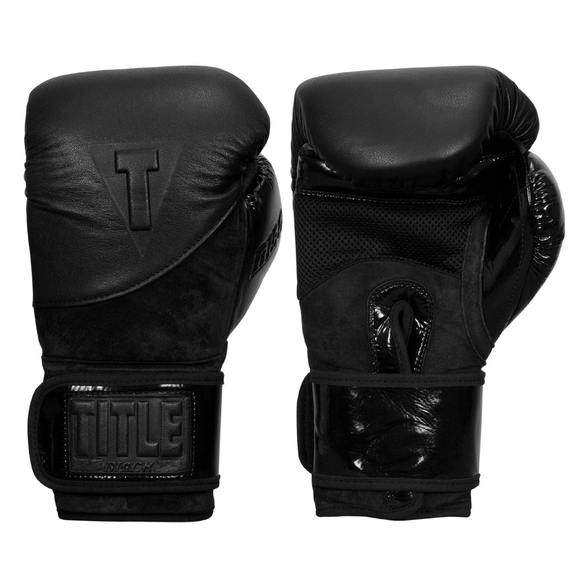 Boxing Gloves Title Blitz Sparring Black - 12 OZ