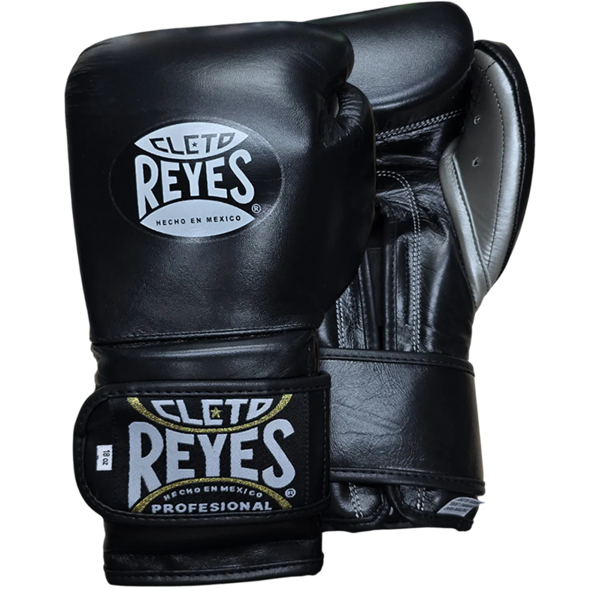 Boxing Gloves Cleto Reyes Hook Loop Black - 12 OZ