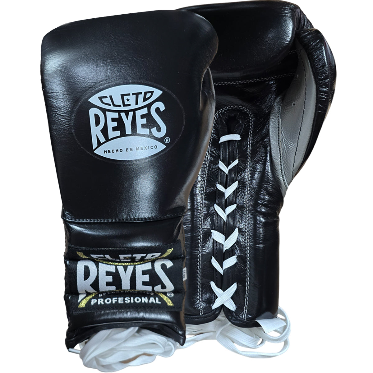 Boxing Gloves Cleto Reyes Traditional Lace-Up Black - 14 OZ