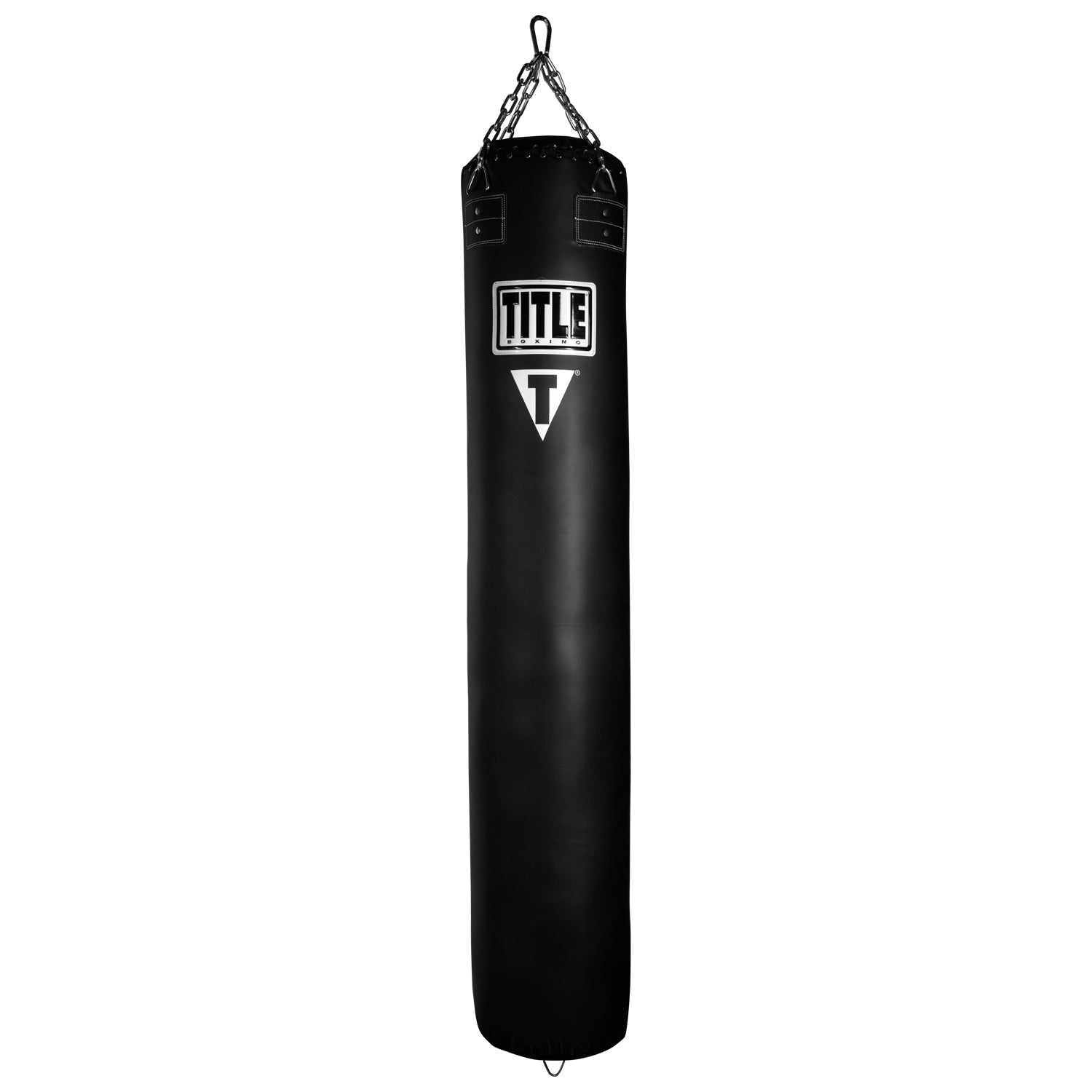 Heavy Bag Boxing 100lb Leather Thai Title Black - One Size