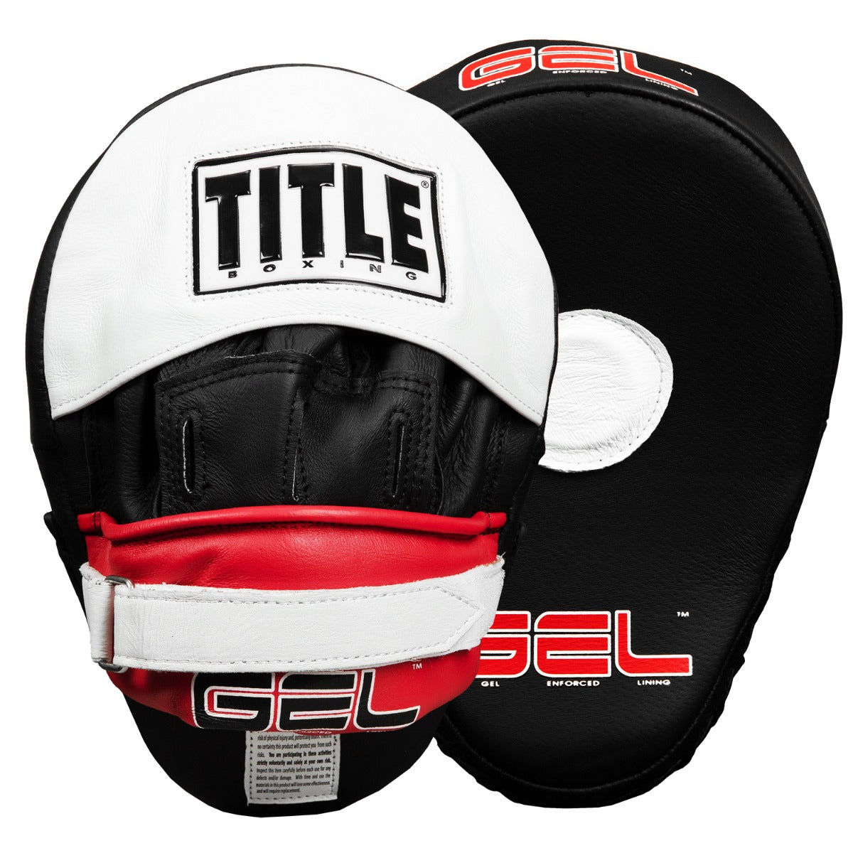 Focus Mitts Boxing Gel World Contoured Title Black Red White - One Size