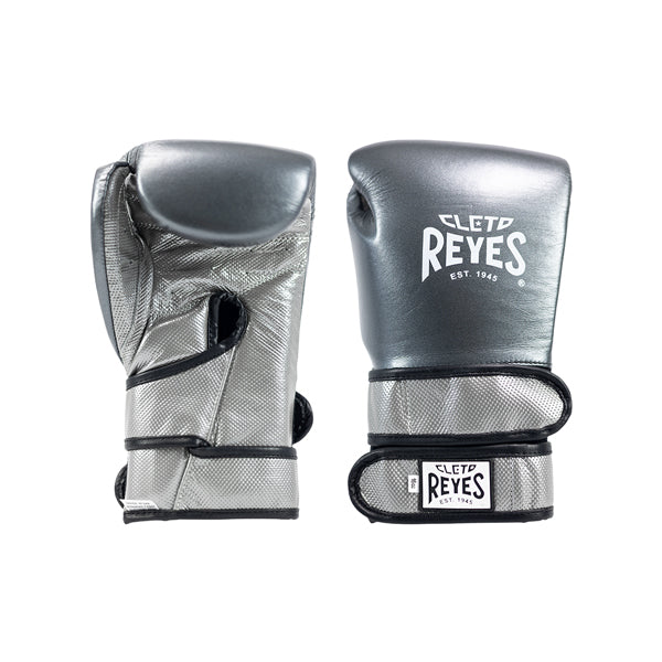 Boxing Gloves Cleto Reyes Hero Double Loop Oxford Gray Silver - 16 OZ