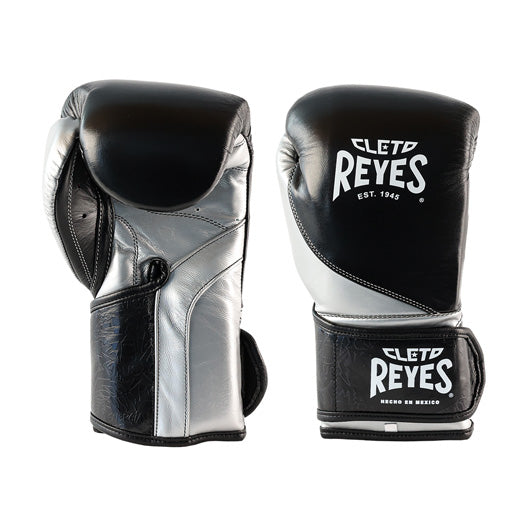 Boxing Gloves Cleto Reyes High Precision Black Silver - 12 OZ