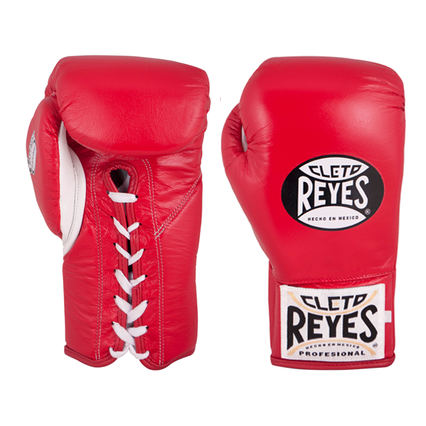 Boxing Gloves Cleto Reyes Official Safetec Lace-Up Classic Red - 8 OZ