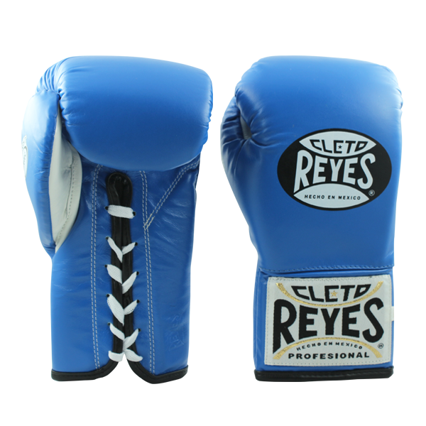 Boxing Gloves Cleto Reyes Official Safetec Lace-Up Electric Blue - 8 OZ