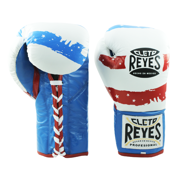 Boxing Gloves Cleto Reyes Professional Lace-Up USA Flag - 10 OZ