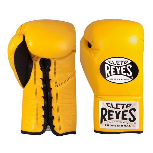 Boxing Gloves Cleto Reyes Professional Lace-Up Brilliant Yellow - 10 OZ