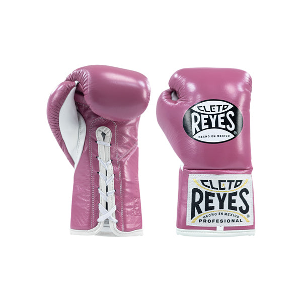 Boxing Gloves Cleto Reyes Professional Lace-Up Pink - 10 OZ