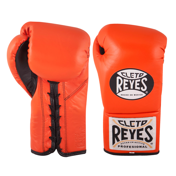 Boxing Gloves Cleto Reyes Professional Lace-Up Tiger Orange - 10 OZ