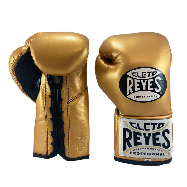 Boxing Gloves Cleto Reyes Professional Lace-Up Solid Gold - 10 OZ