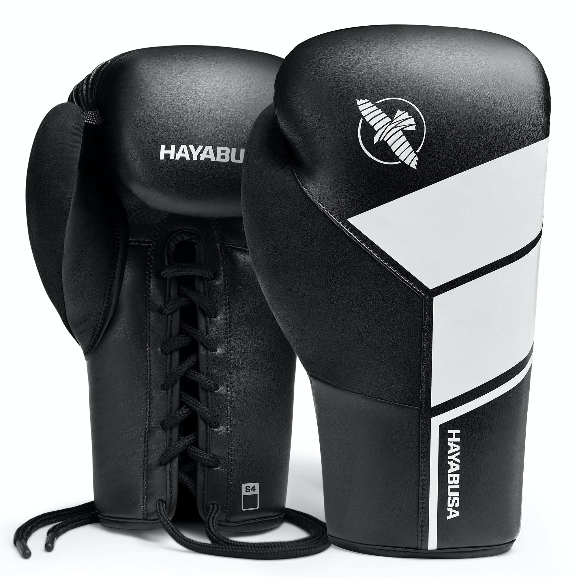 Boxing Gloves Hayabusa S4 Lace Up Black - 12 OZ