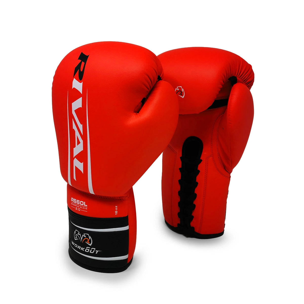 Boxing Gloves Rival RS60 Workout Sparring 2.0 Lace-up Red - 12 OZ