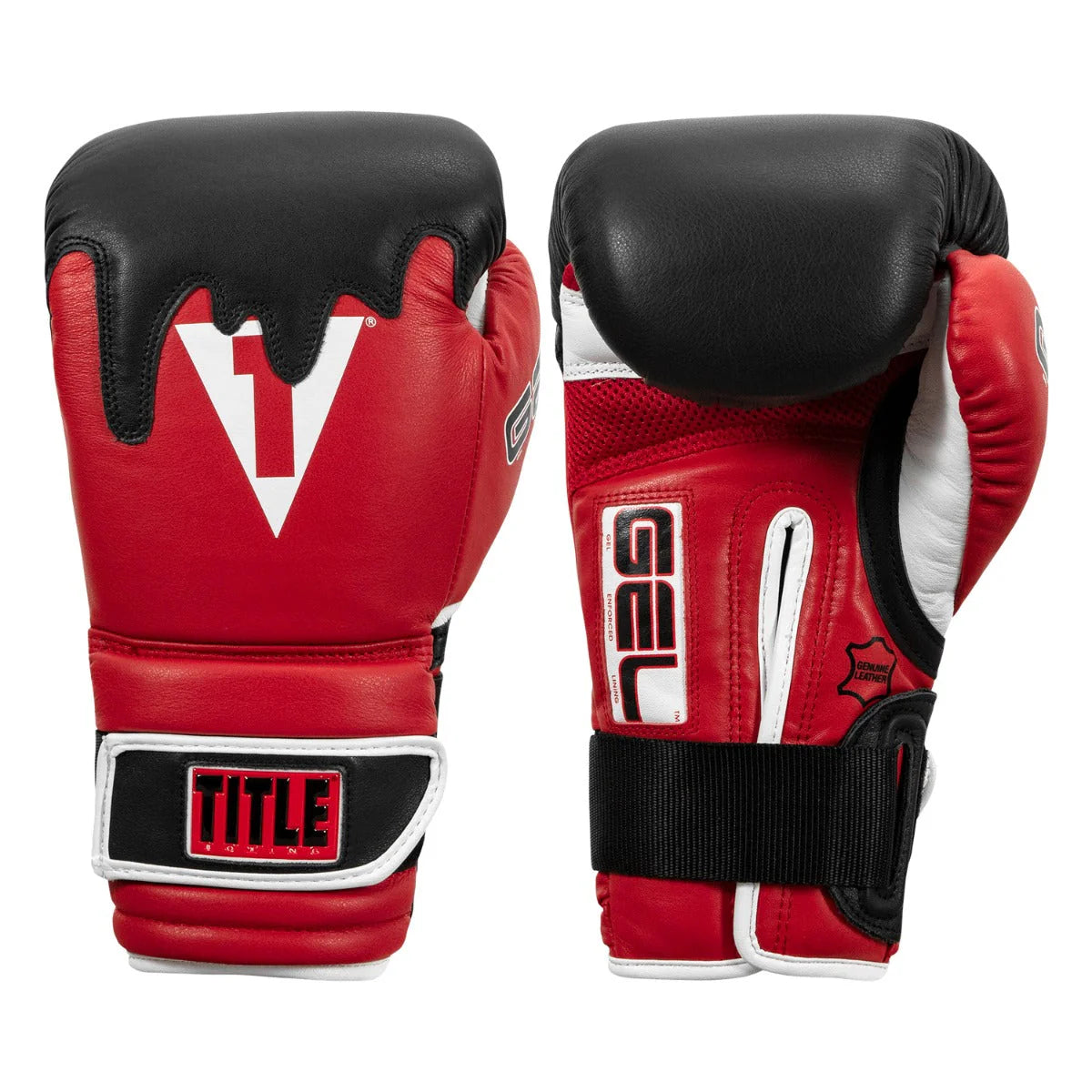 Boxing Gloves Title Gel Lava Leather Series Training - 14 OZ
