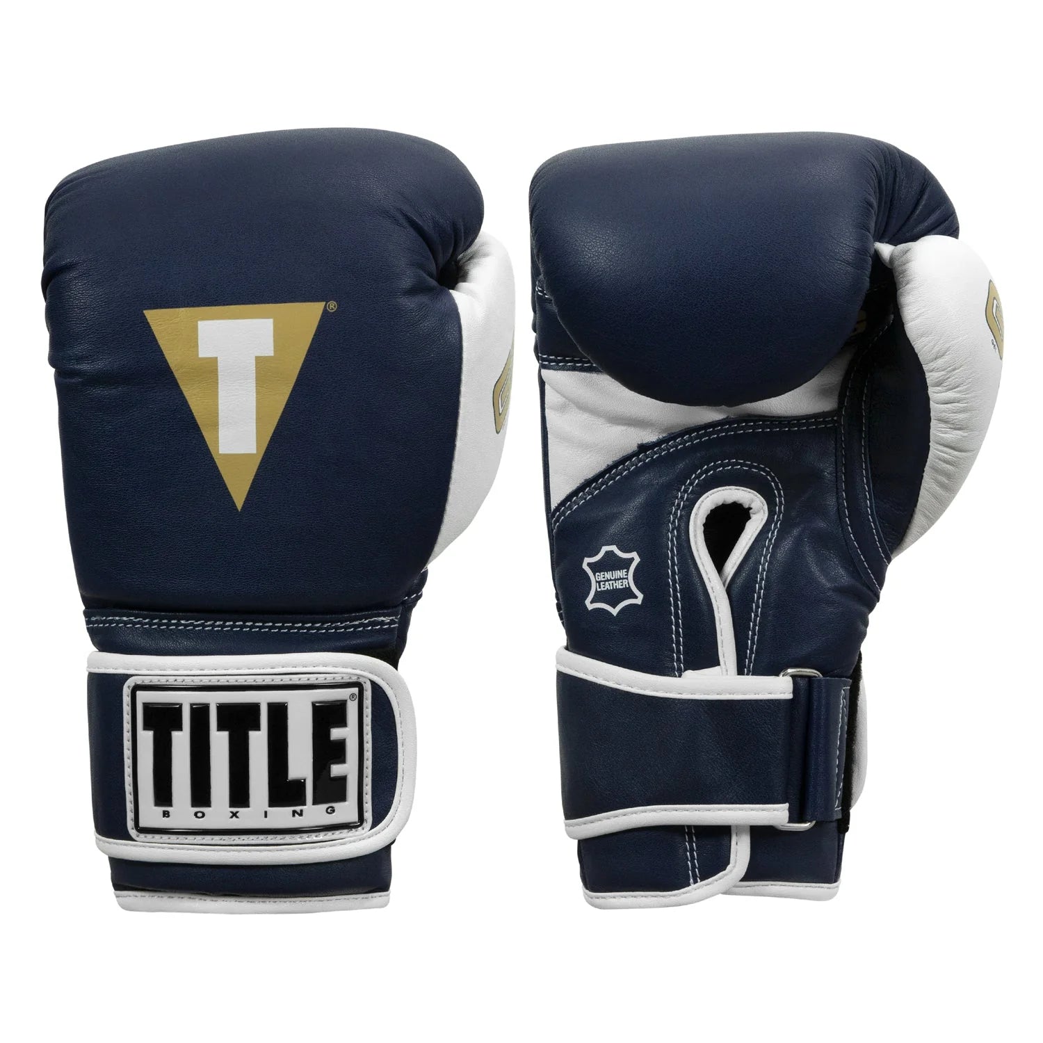 Boxing Gloves Title Gel World V2T Bag Navy/White - S Size