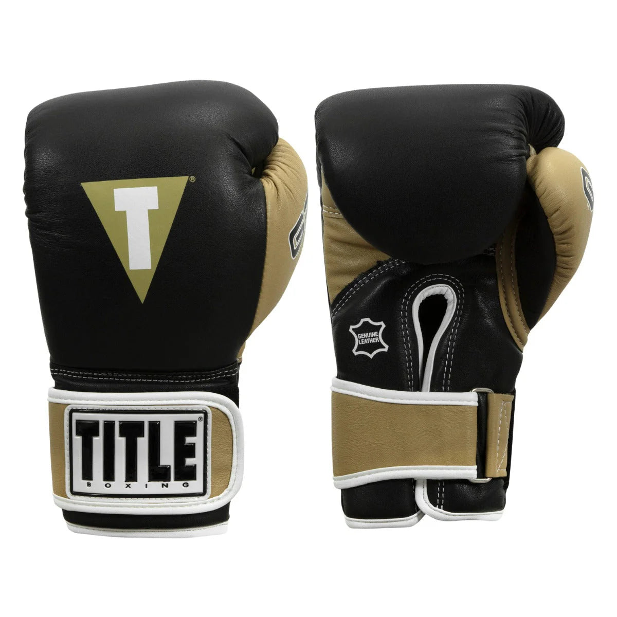 Boxing Gloves Title Gel World V2T Bag Black/Gold/White - S Size