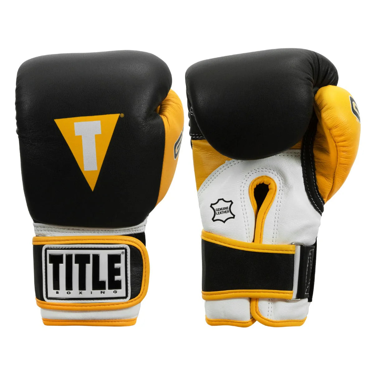 Boxing Gloves Title Gel World V2T Bag Black/Gold - L Size