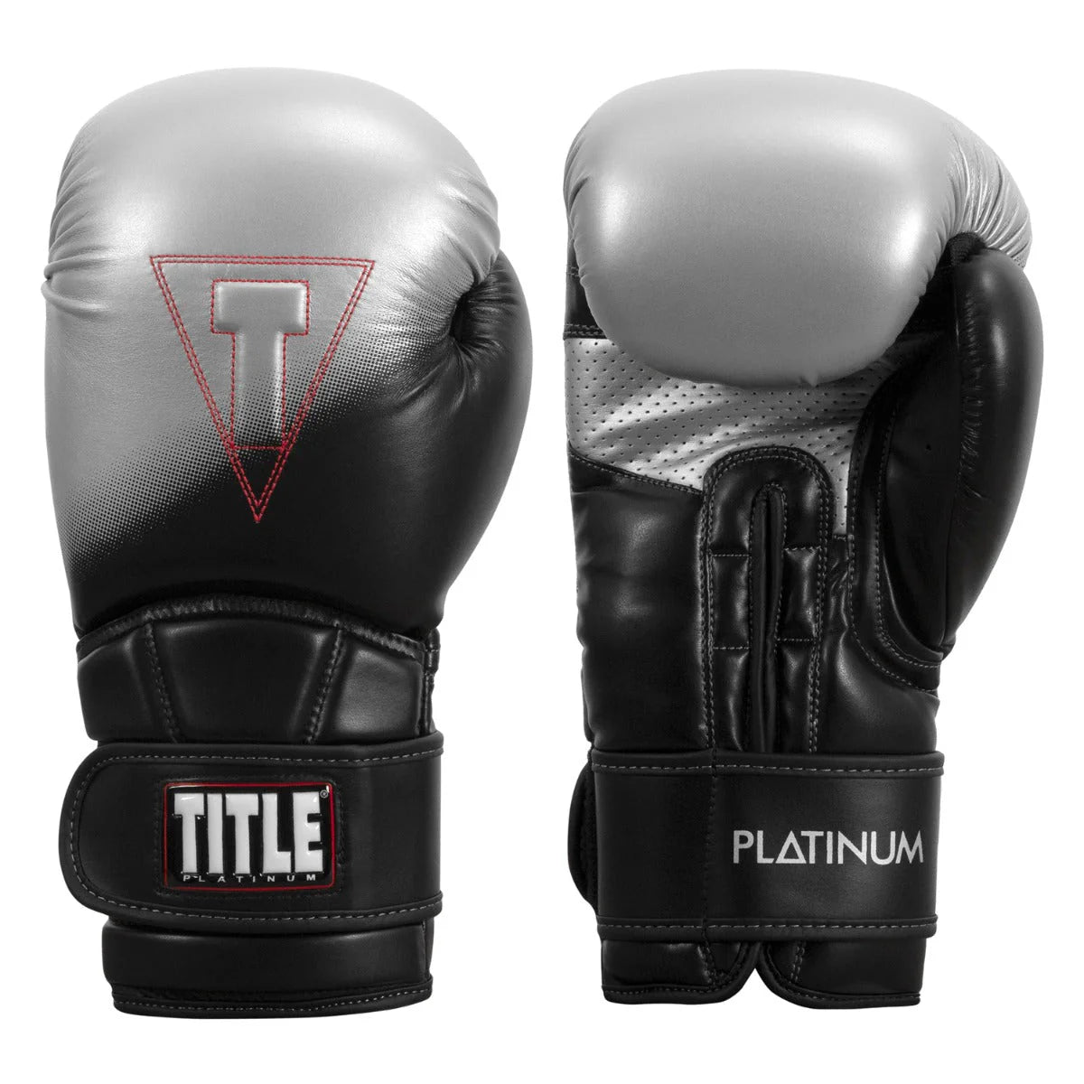 Boxing Gloves Title Platinum Proclaim Boxing Training Black/Silver - 14 OZ