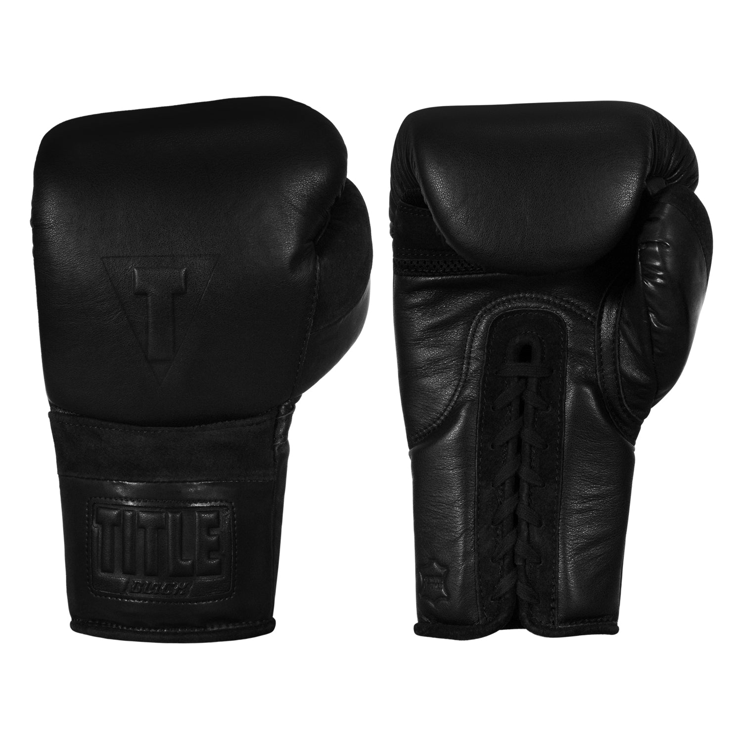 Boxing Gloves Title Sparring 2.0 Lace-Up Black - 16 OZ
