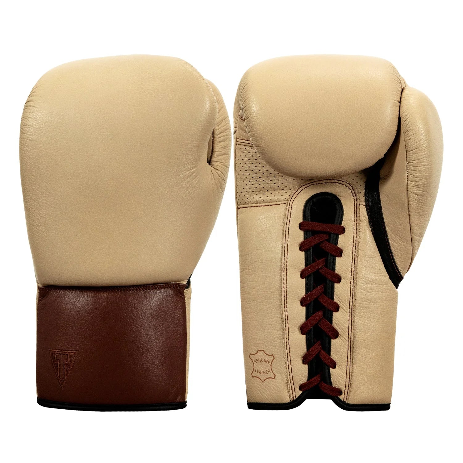 Boxing Gloves Title Honorary Sparring Lace-Up TAN - 14 OZ