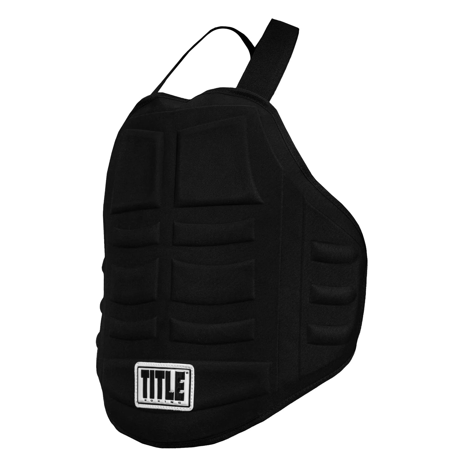 Chest Guard Boxing Ultra Light Molded Title Black - One Size