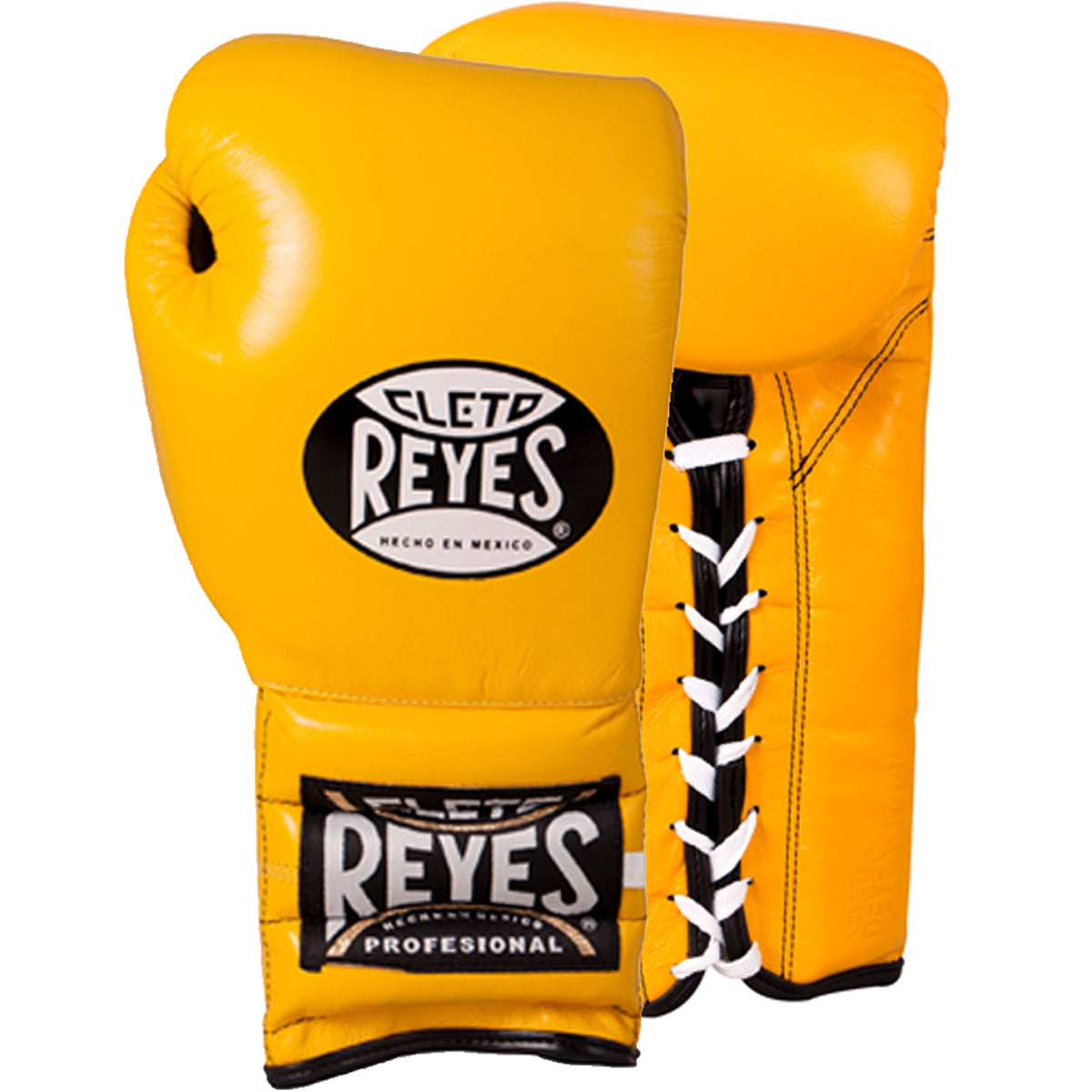 Boxing Gloves Cleto Reyes Traditional Lace-Up Yellow - 12 OZ