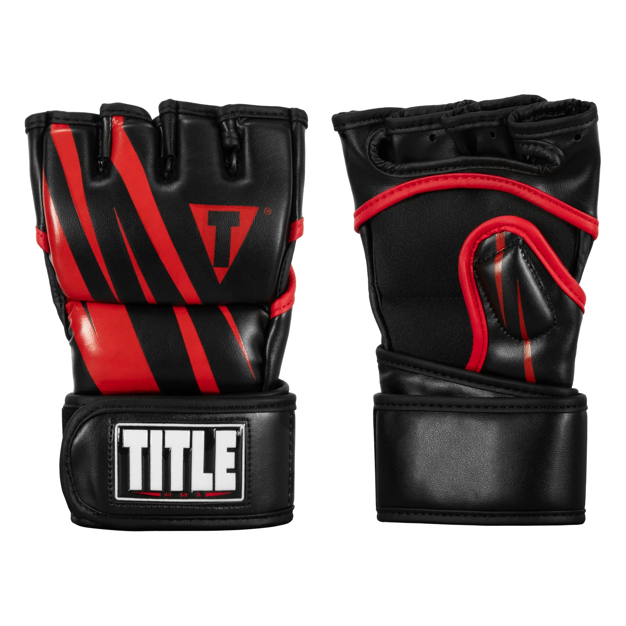 MMA Gloves Title Contender Training Red/Black - Regular Size
