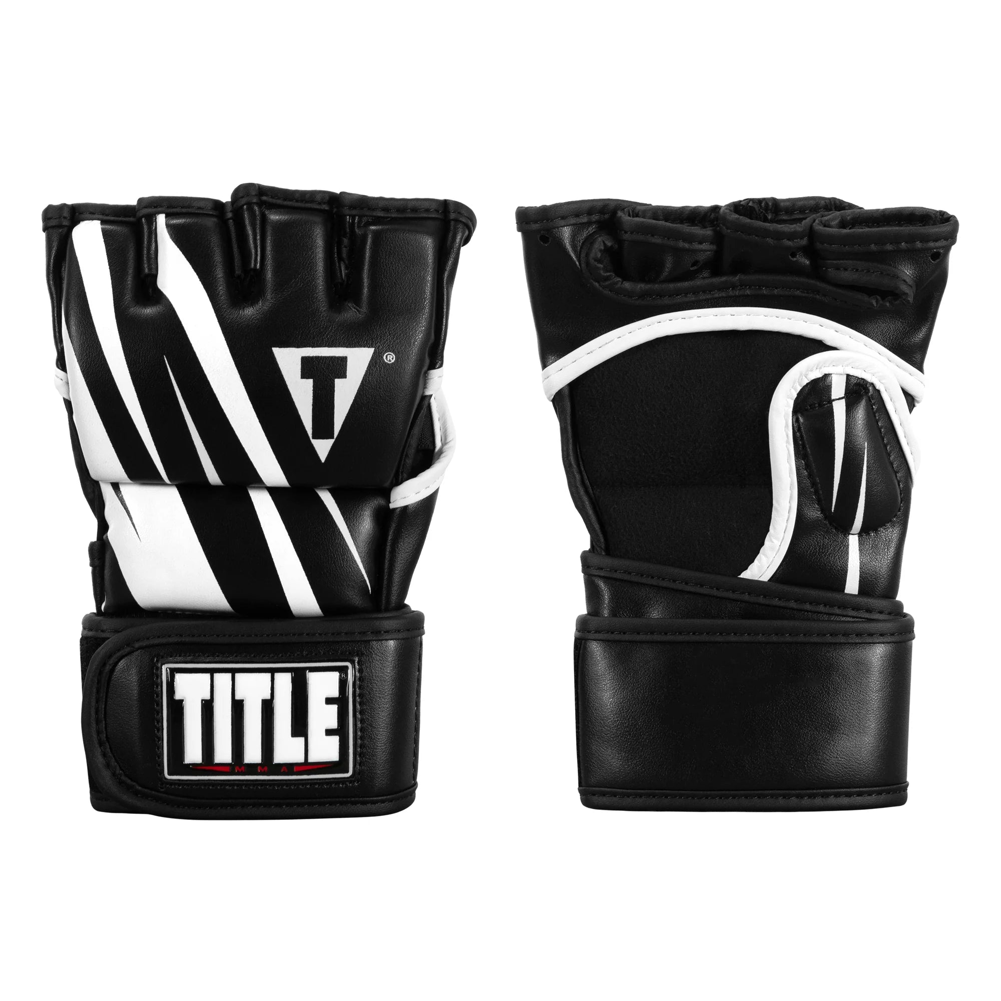 MMA Gloves Title Contender Training Black/White - Regular Size