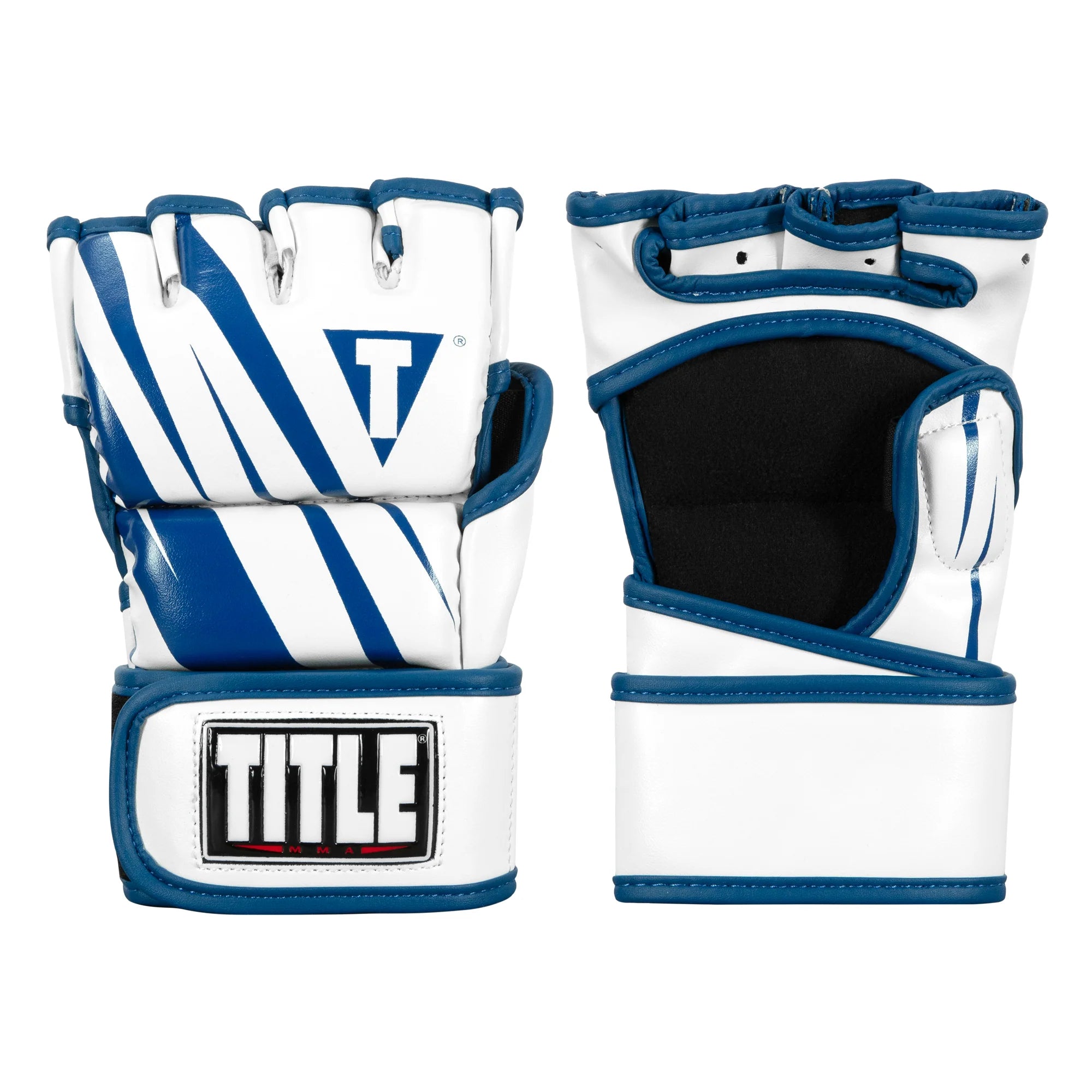 MMA Gloves Title Contender Training Blue/White - Regular Size