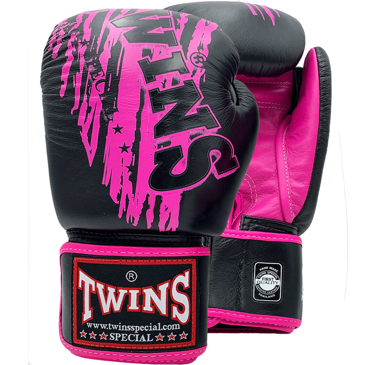 Boxing Gloves Twins Special FBGV-TW3 Black Pink Fancy - 12 OZ