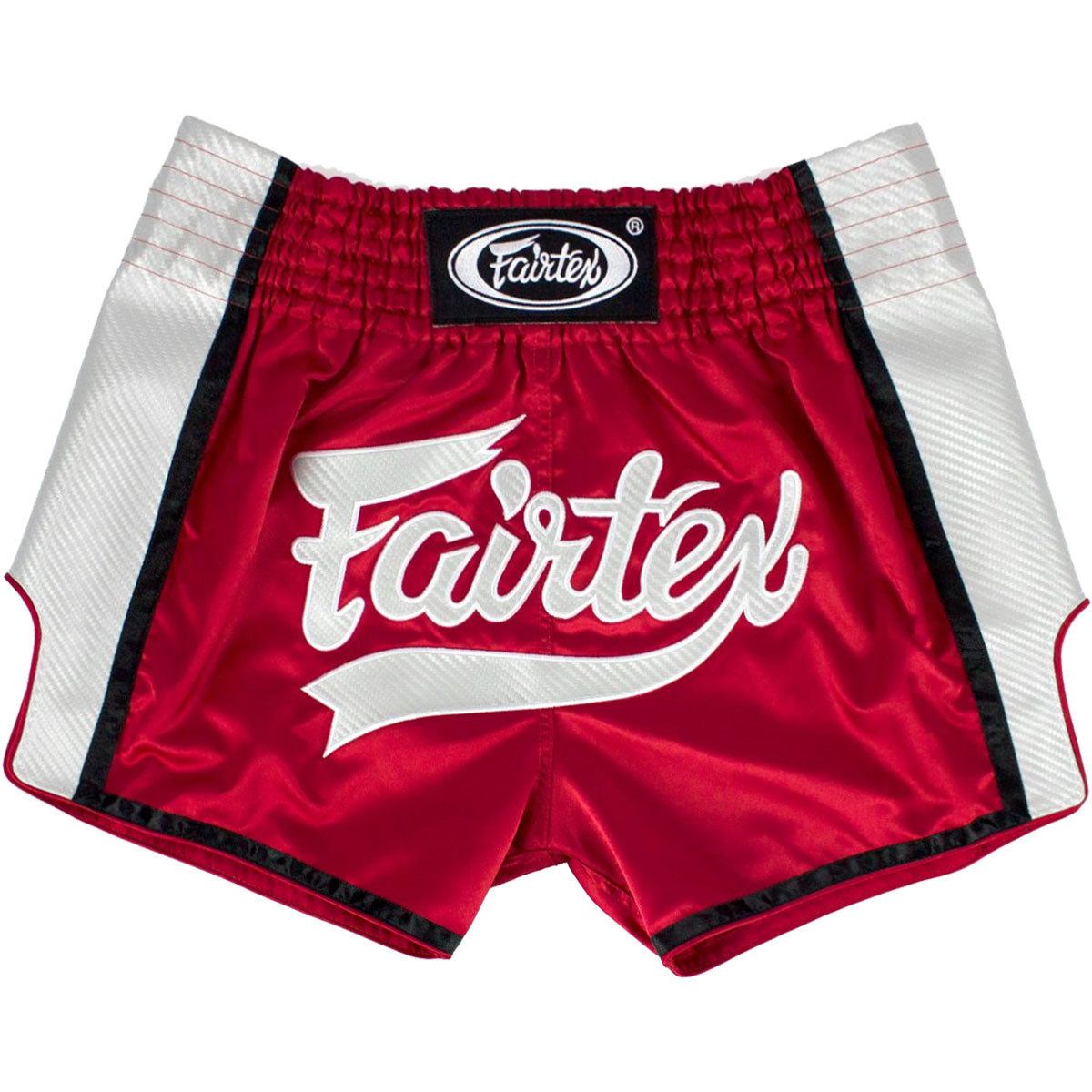 Shorts Martial Arts Fairtex BS1704 Red White Slim Cut - L Size