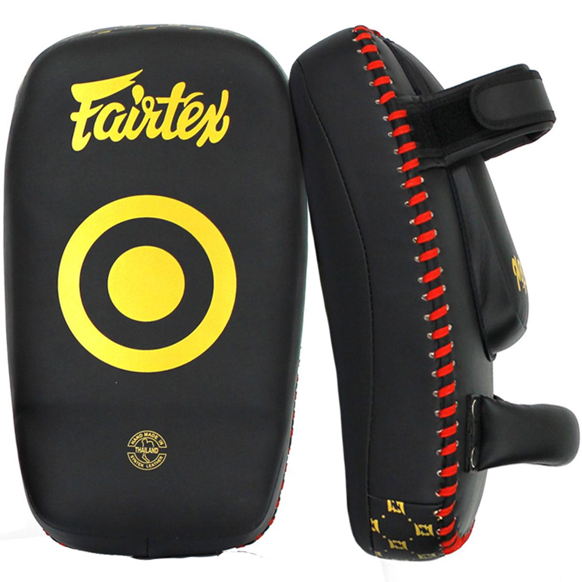 Kicking Pads Fairtex KPLC6 Black Gold Curved Small