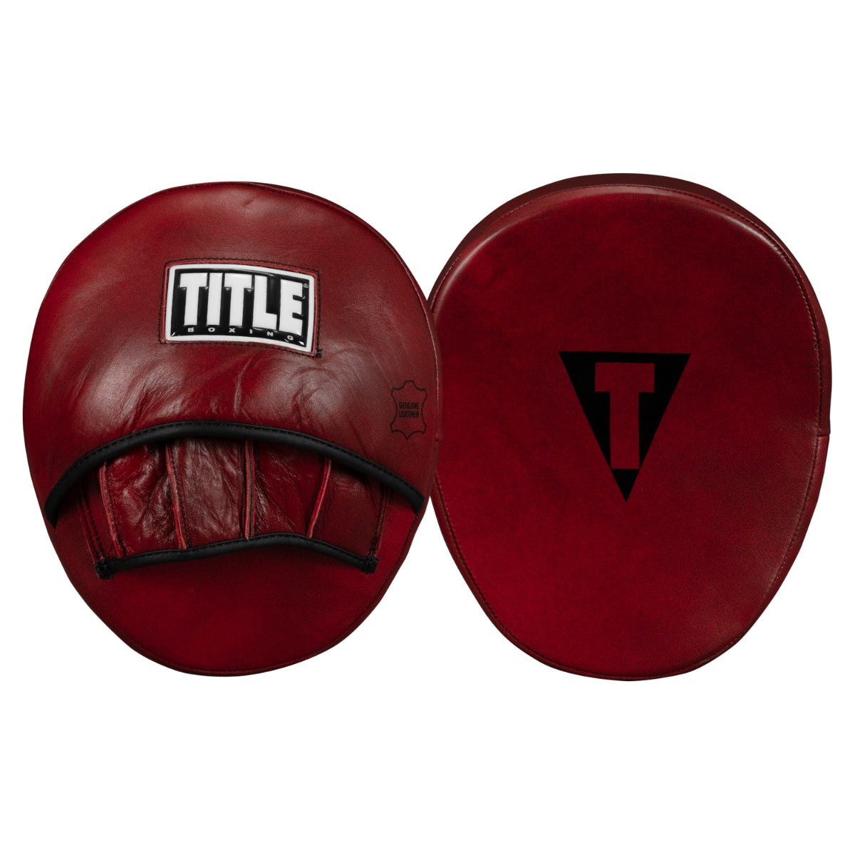 Focus Mitts Boxing Blood Red Leather Title Red - One Size
