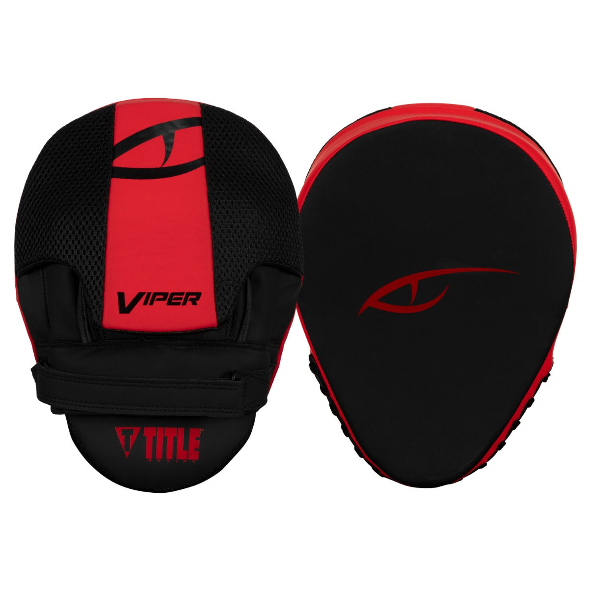 Focus Mitts Viper by TITLE Boxing Elemental 2.0 Title Black/Red - One Size