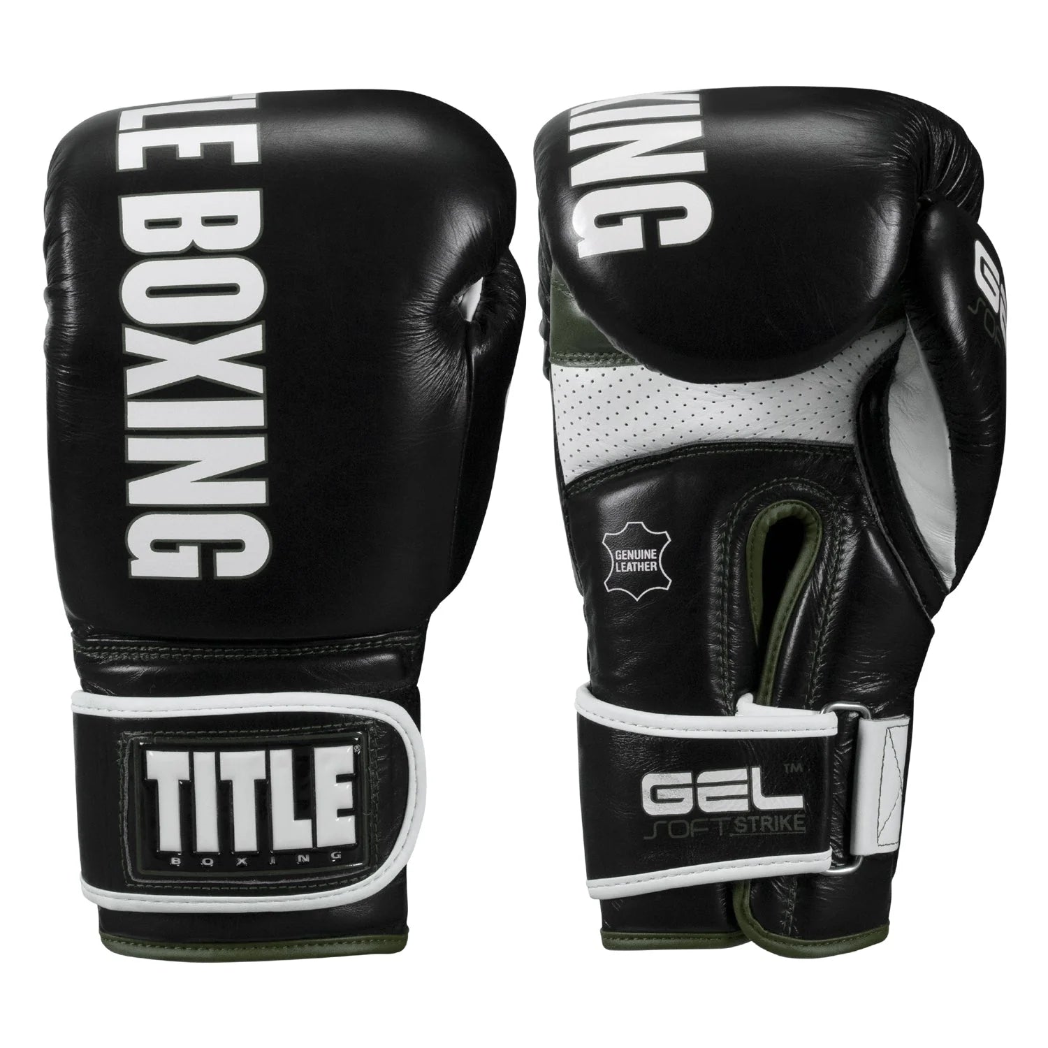 Boxing Gloves Title Gel Soft Strike Bag Black/Green - XL Size