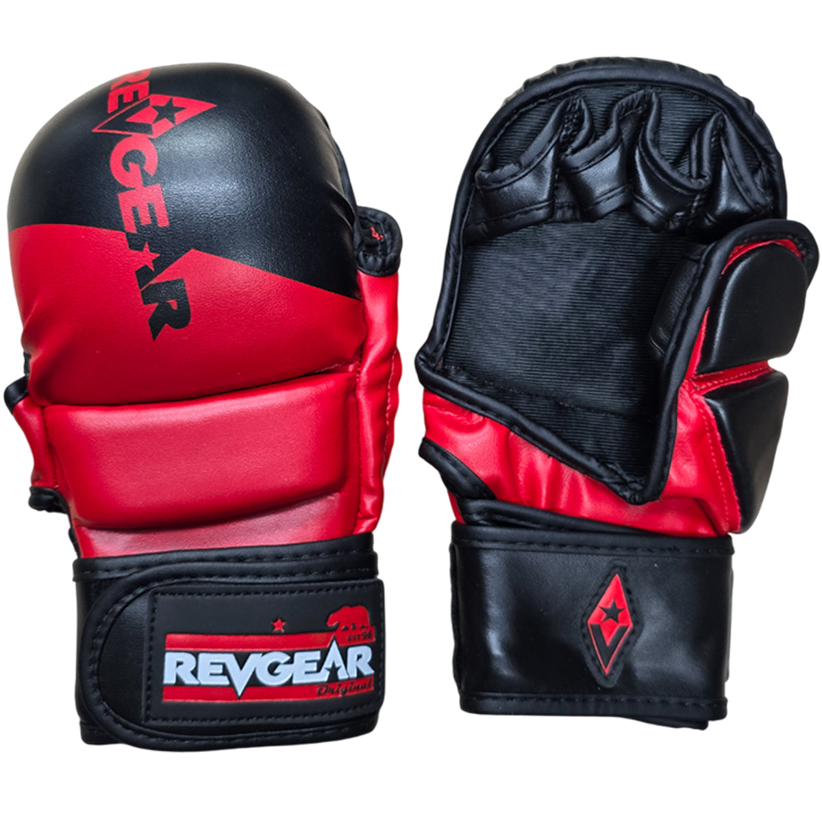 Gloves MMA Revgear Pinnacle P4 Training and Sparring Black Red - M Size